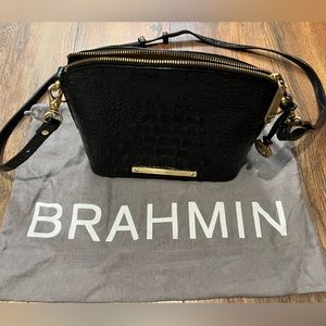 Brahmin black alligator crossbody
